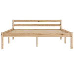 ZNTS Bed Frame without Mattress Solid Pine Wood 140x200 cm 283193