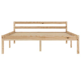 ZNTS Bed Frame without Mattress Solid Pine Wood 140x200 cm 283193
