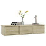 Wall-mounted Drawer Shelf Sonoma Oak 88x26x18.5 cm Engineered Wood 800597