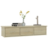 Wall-mounted Drawer Shelf Sonoma Oak 88x26x18.5 cm Engineered Wood 800597
