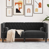 Sofa Black 174 x 74.5 x 70.5 cm Velvet 42013021