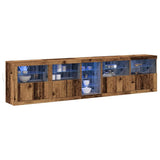 LED Sideboard Old Wood 283 x 37 x 67 cm Engineered Wood 3333114