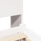 Bookcase Bed without Mattress White 120x200 cm Solid Wood Pine 3321898