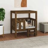 Dog Bed Honey Brown 65.5x50.5x70 cm Solid Wood Pine 822375