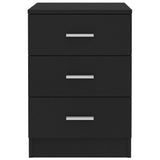 ZNTS Bedside Cabinet Black 38x35x56 cm Engineered Wood 800452