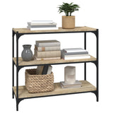 Book Cabinet Sonoma Oak 80x33x70.5 cm Engineered Wood and Steel 819338