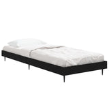 Bed Frame without Mattress Black 75x190 cm Small Single Engineered Wood 832310