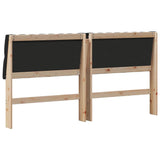 Upholstered Headboard Black 180 cm Solid Pine Wood 879326