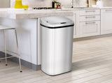 50L Infrared Touchless Automatic Motion Sensor Dustbin Stainless Steel Trash Can Home Office T3398P343260