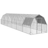 Chicken Run with Roof 2.5x12x2.25 m Galvanised Steel 3328530