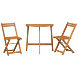 Bistro Set Folding 3 pcs Oil Natural Solid Acacia Wood 4105506