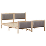 Bed frame Brown and taupe 150 x 200 cm Solid pine wood 3394316