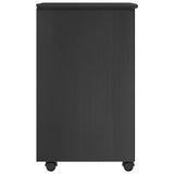Rolling Cabinet Grey 34 x 39 x 65.5 cm Solid Pine Wood 42028346