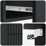 Wall-Mounted Bedside Cabinet 2 pcs Black 34.5 x 33 x 40 cm 898978
