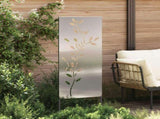 Garden Privacy Screen Silver 50 x 140 cm Galvanised steel 876327