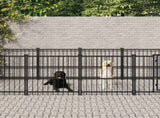 Outdoor Dog Kennel Steel 15.02 m 3124604