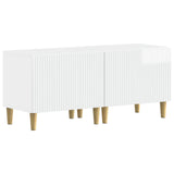 5 Piece LED TV Cabinet High Gloss White Engineered Wood 3416601