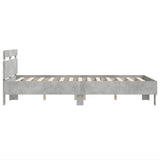 Bed Frame Concrete Grey Engineered Wood Double Bed Frame 3207556