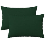 Cushion with Pillow HEERLEN 2 pcs Dark Green Fabric 927688