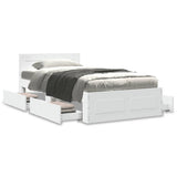 Bed Frame with Headboard without Mattress White 90x200 cm 3295583