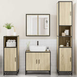 4 Piece Bathroom Furniture Set Sonoma Oak Engineered Wood 3301186