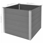 ZNTS Garden Raised Bed WPC 100x100x91 cm Grey 43606