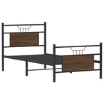 Bed Frame without Mattress Brown Oak 80x200 cm Engineered Wood 4106850