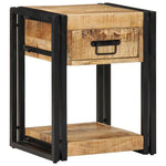 Bedside Cabinet 40x35x50 cm Solid Rough Wood Mango 4016688