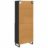 Highboard with Drawer 2 pcs Black Oak Engineered Wood 3416127