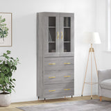 Highboard Grey Sonoma 69,5x34x180 cm Engineered Wood 3198391