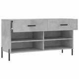 Shoe Bench Concrete Grey 102x35x55 cm Engineered Wood 829752