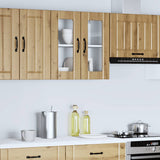 Kitchen Wall Cabinet with Glass Door Lucca Artisan Oak Engineered Wood 853916