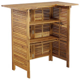 Garden Bar Set Natural Wood Solid Acacia Wood Compact Footrest 3115998