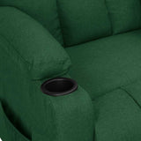 Recliner Chair Dark Green Fabric 339088
