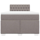 Box Spring Bed with Mattress Taupe 120x190 cm Fabric 3285838