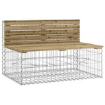 ZNTS Garden Bench with Gabion Basket Impregnated Wood Pine 3196250