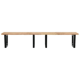 Basin Shelf Wall Mounted Steel and Solid Wood Acacia 3302903