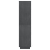 Book Cabinet/Room Divider Grey 80x35x135 cm Solid Pinewood 810891