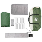 Family Tent with Rainfly Water-resistant tunnel Green 18-Person 42017460