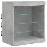 Sideboard with LED Lights Concrete Grey 142.5x37x67 cm 3209089