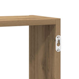 Wall Cube Shelf 5 Compartments Artisian Oak Engineered Wood 860003
