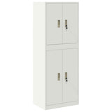 Storage Cabinet 2 pcs White 60 x 40 x 160 cm Steel Lockable 3438752