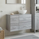 Bathroom Furniture Set 2 pcs Grey Sonoma Engineered Wood 3403949