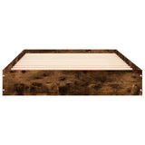 Floor Bed Frame Smoked Oak 80 x 200 cm Engineered Wood 8009077