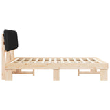 Bed Frame with Upholstered Headboard Black 160 x 200 cm 877266