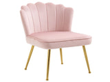 Velvet-Feel Shell Accent Chair - Pink T3398P340977