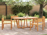 5 Piece Garden Dining Set Solid Wood Acacia 3334771
