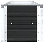 ZNTS Garden Raised Bed Galvanised Steel 320x40x45 cm Anthracite 47055