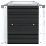 ZNTS Garden Raised Bed Galvanised Steel 320x40x45 cm Anthracite 47055