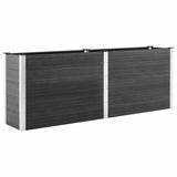 Garden Raised Bed 250x50x91 cm WPC Grey 49058